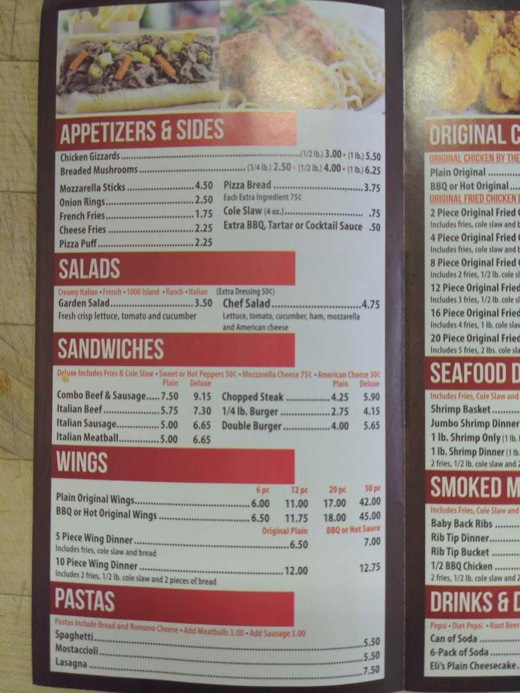 Como's Pizza Menu image 2